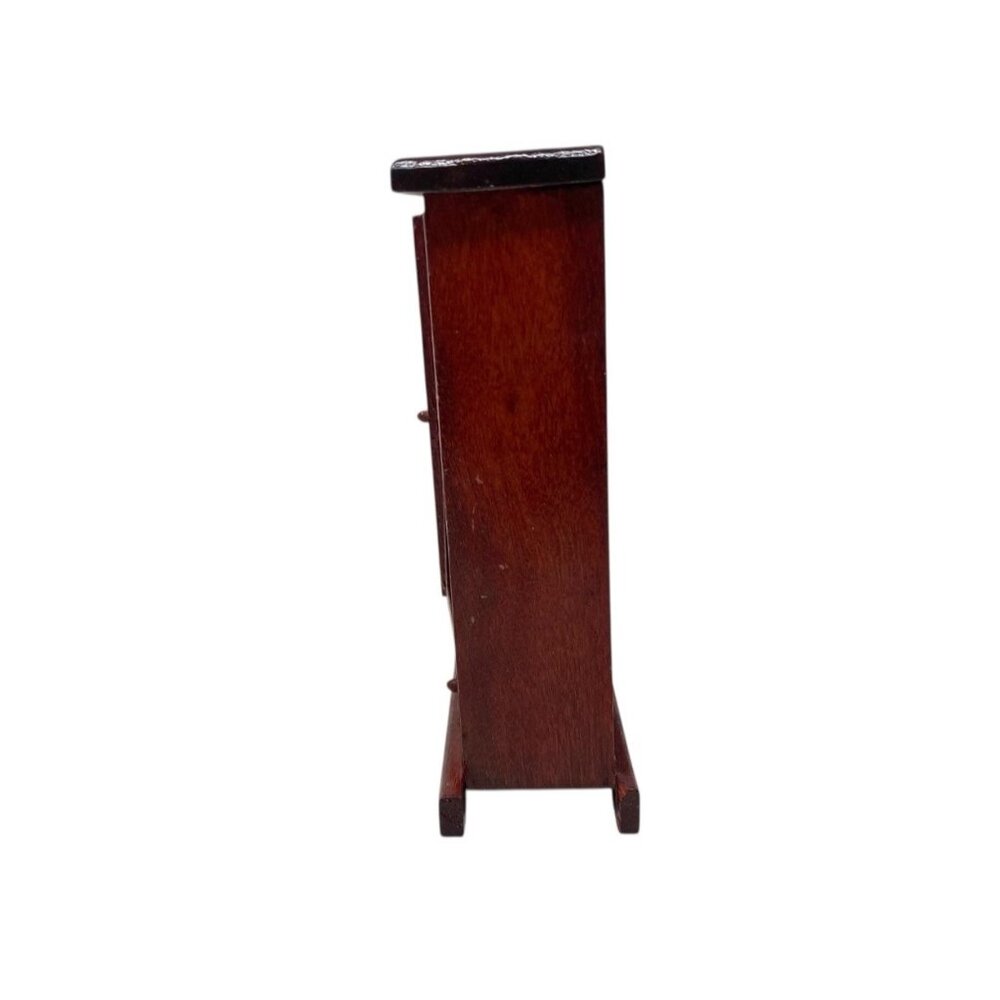 Dollhouse Wood Cherry Display Cabinet Hutch  4.5" Tall Miniature Furniture - Picture 4 of 6